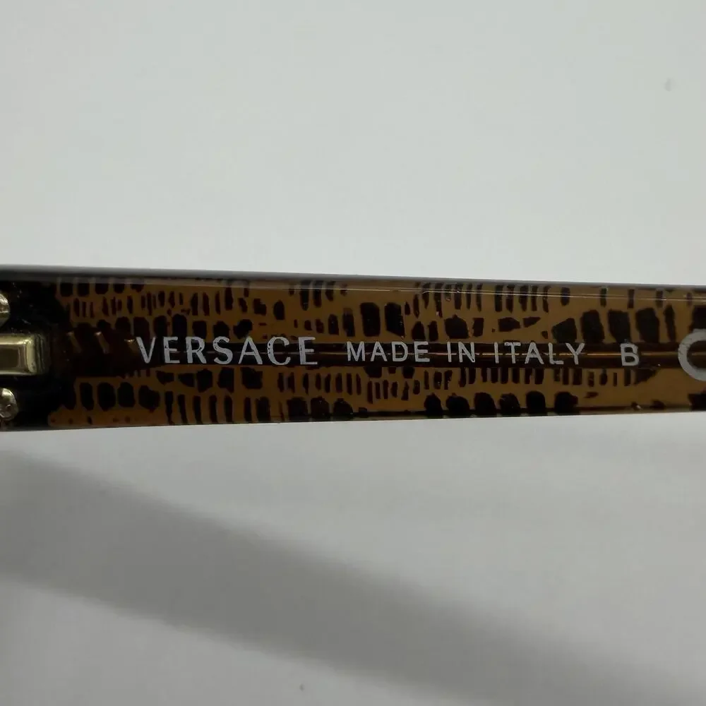 Versace MOD 3172 991 Eyeglasses 54-16-135 Brown Lizard Medusa Frames Only Italy